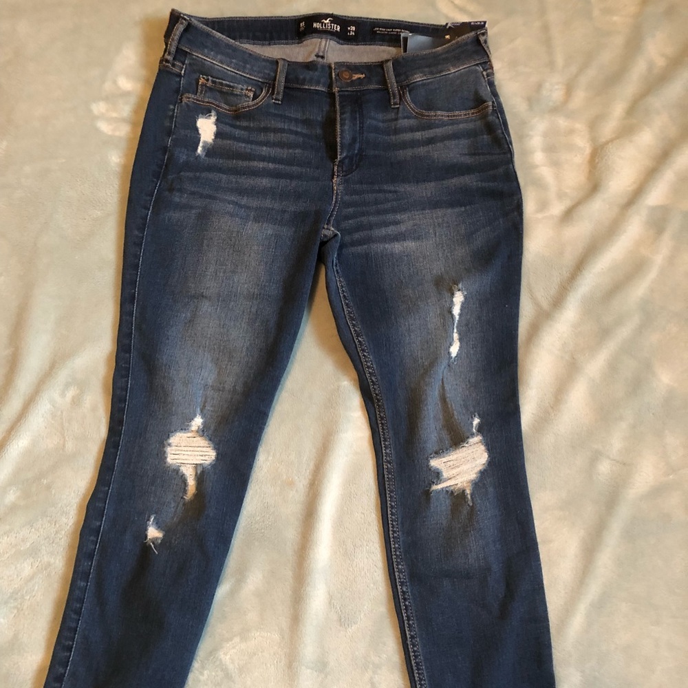 Cropped low-rise super skinny jeans